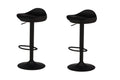 Adesto barstol 2-pack mattsvart ABS-plast med svart underrede