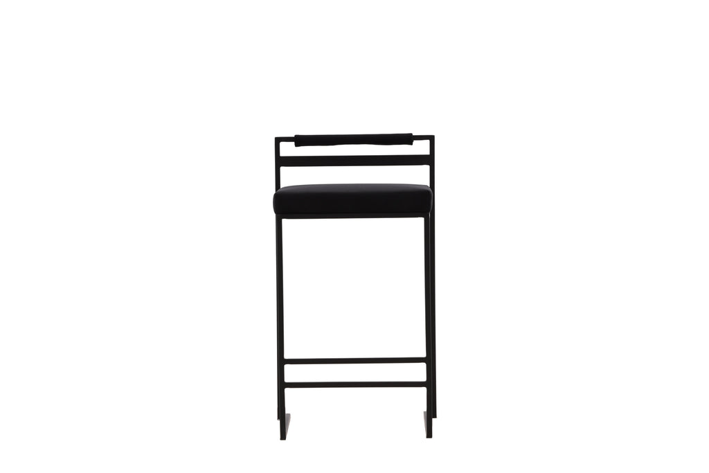 Opelika barstol 2-pack svart sammet