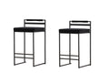 Opelika barstol 2-pack svart sammet