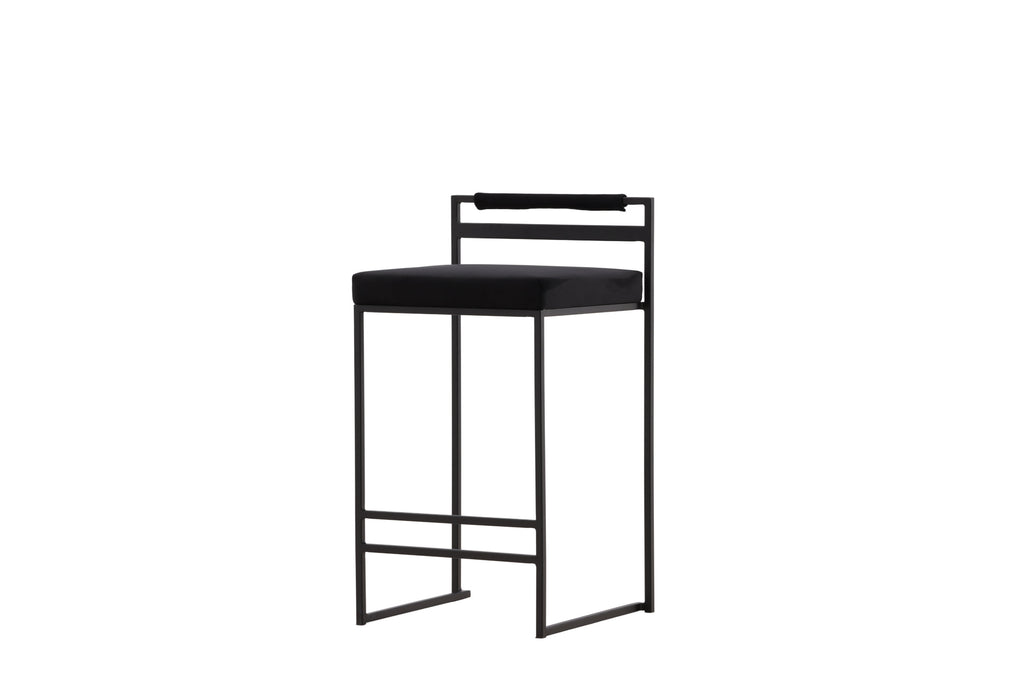 Opelika barstol 2-pack svart sammet