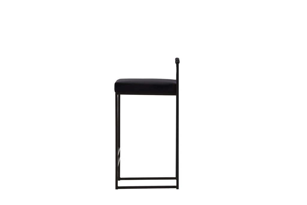 Opelika barstol 2-pack svart sammet
