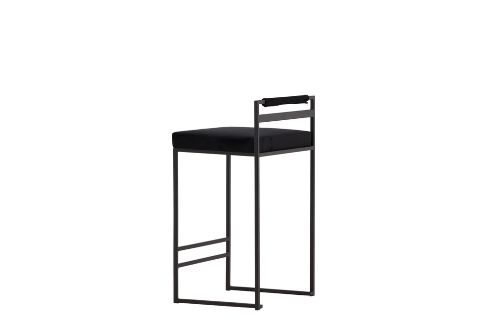 Opelika barstol 2-pack svart sammet