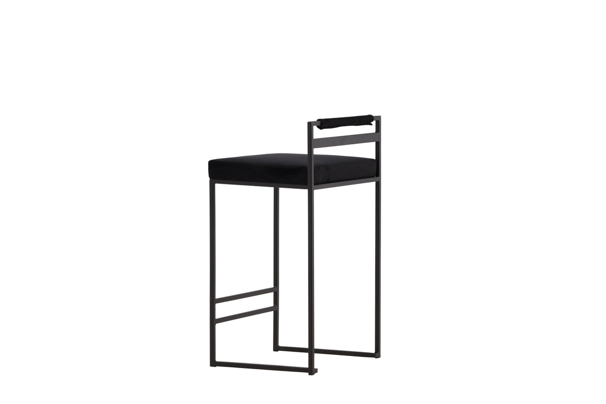 Opelika barstol 2-pack svart sammet