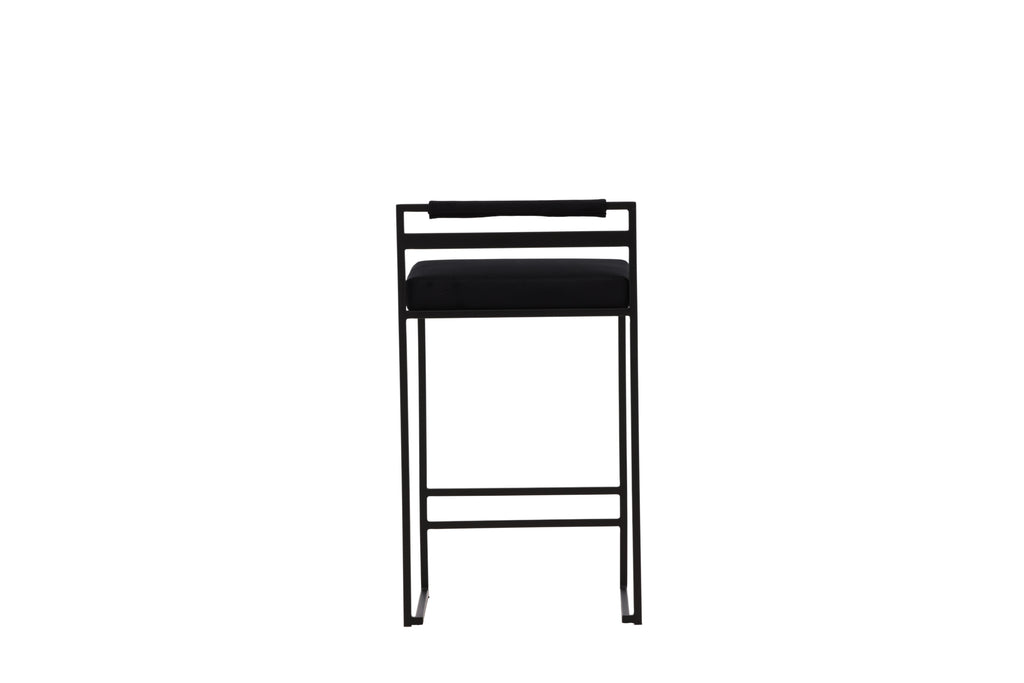 Opelika barstol 2-pack svart sammet