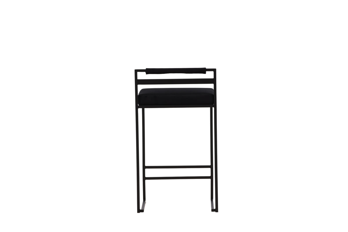 Opelika barstol 2-pack svart sammet