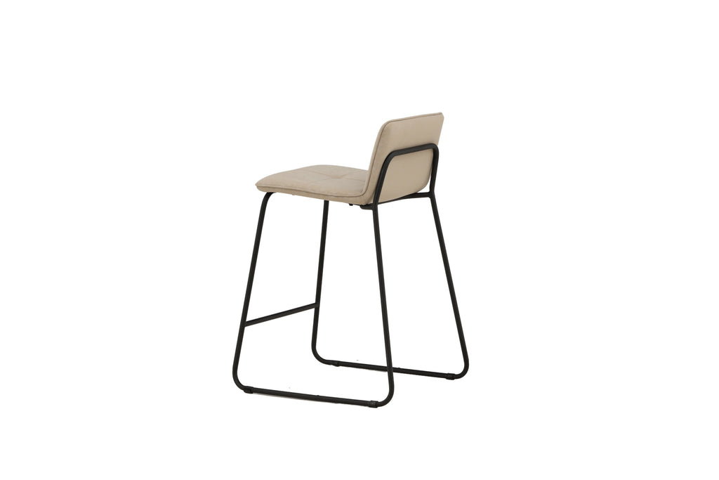 Bisbee barstol 2-pack svart med beige mikrofiber