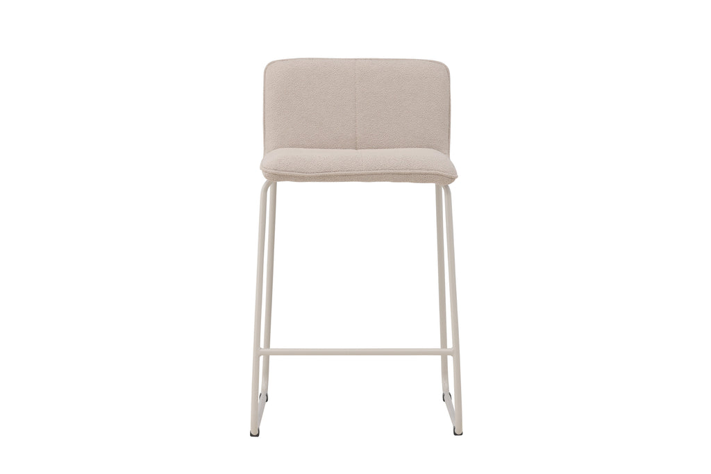 Bisbee barstol 2-pack beige med beige boucléklädsel