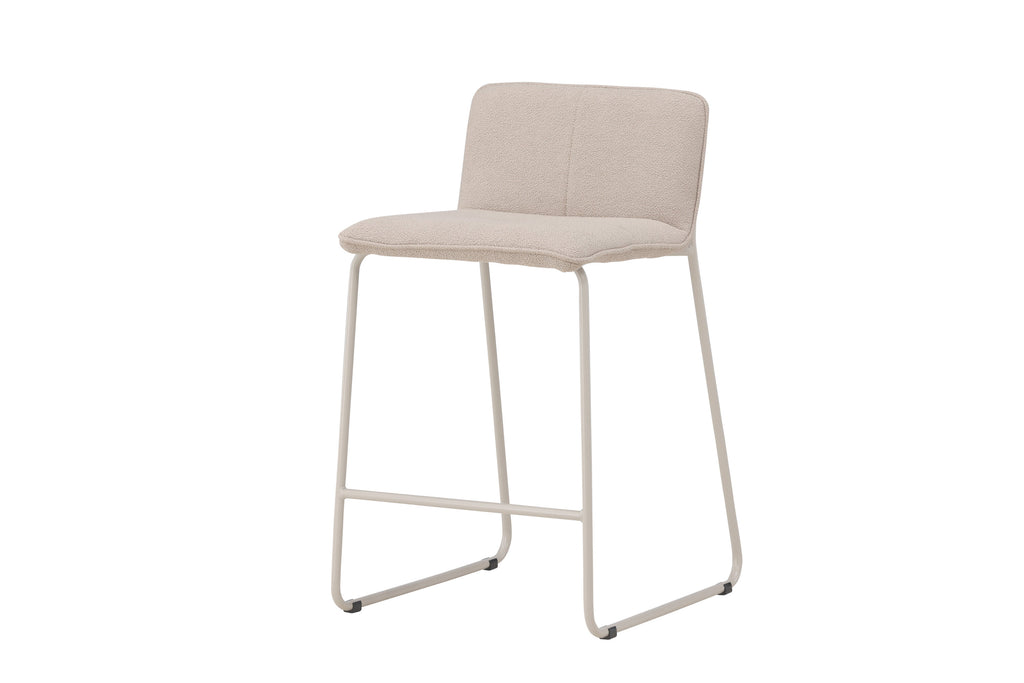 Bisbee barstol 2-pack beige med beige boucléklädsel