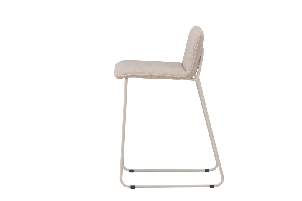 Bisbee barstol 2-pack beige med beige boucléklädsel