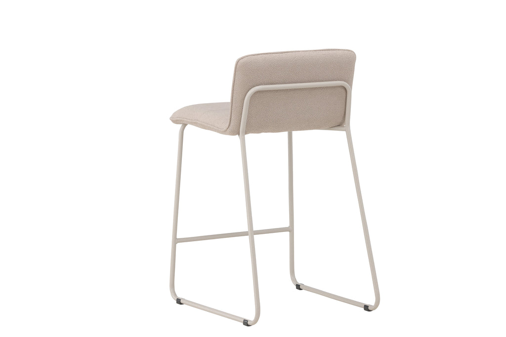 Bisbee barstol 2-pack beige med beige boucléklädsel