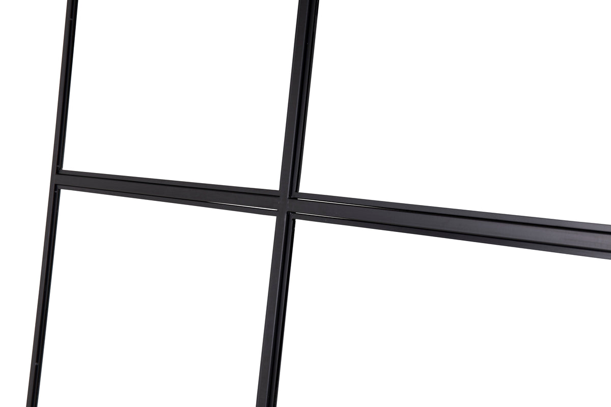 Leif industrivägg 150x210 cm svart glas och stål