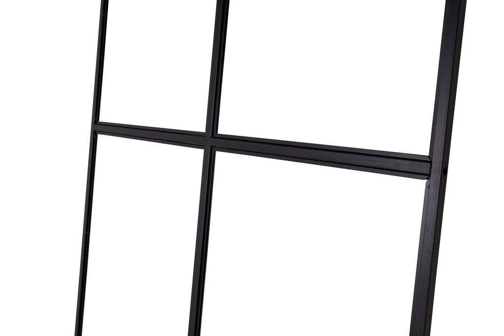 Leif industrivägg 120x210 cm svart glas och stål