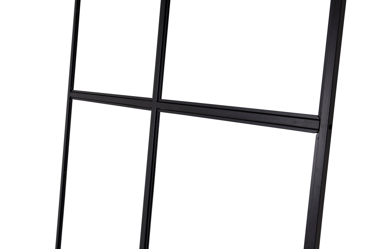 Leif industrivägg 120x210 cm svart glas och stål