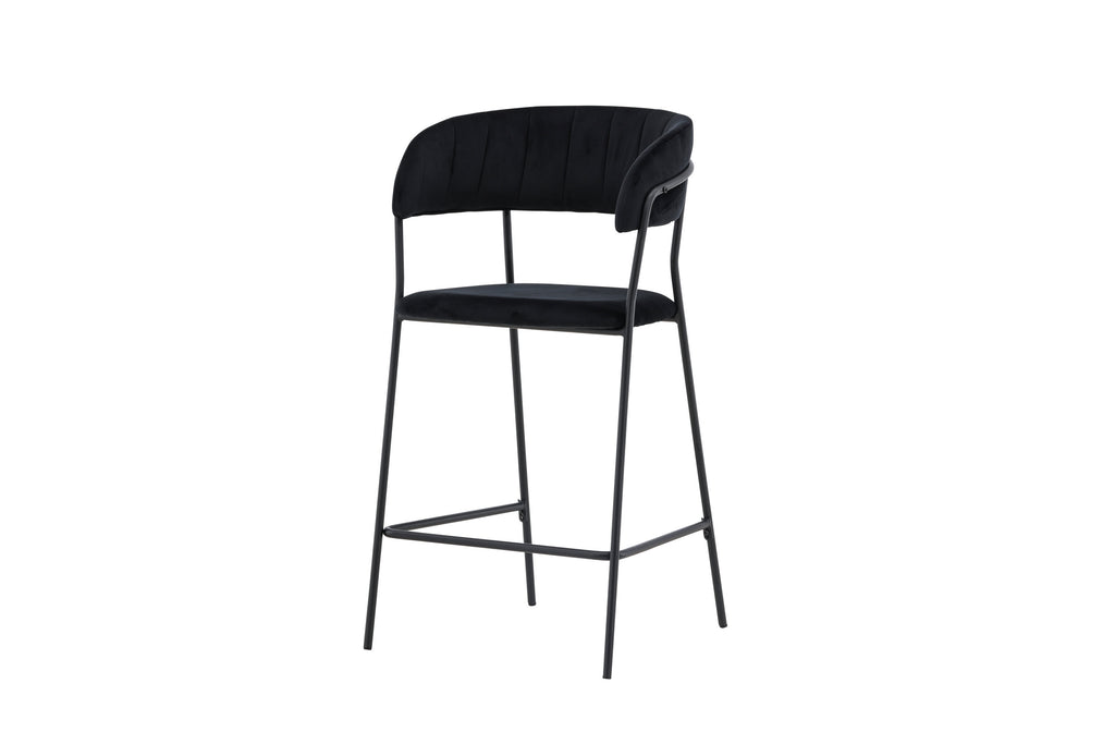 Lui barstol 2-pack svart konstläder