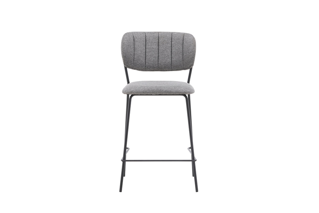 Bell barstol 2-pack svart med grått tyg