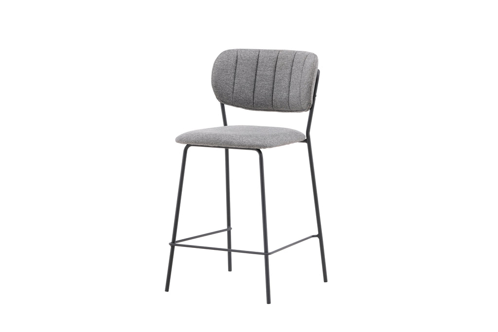 Bell barstol 2-pack svart med grått tyg