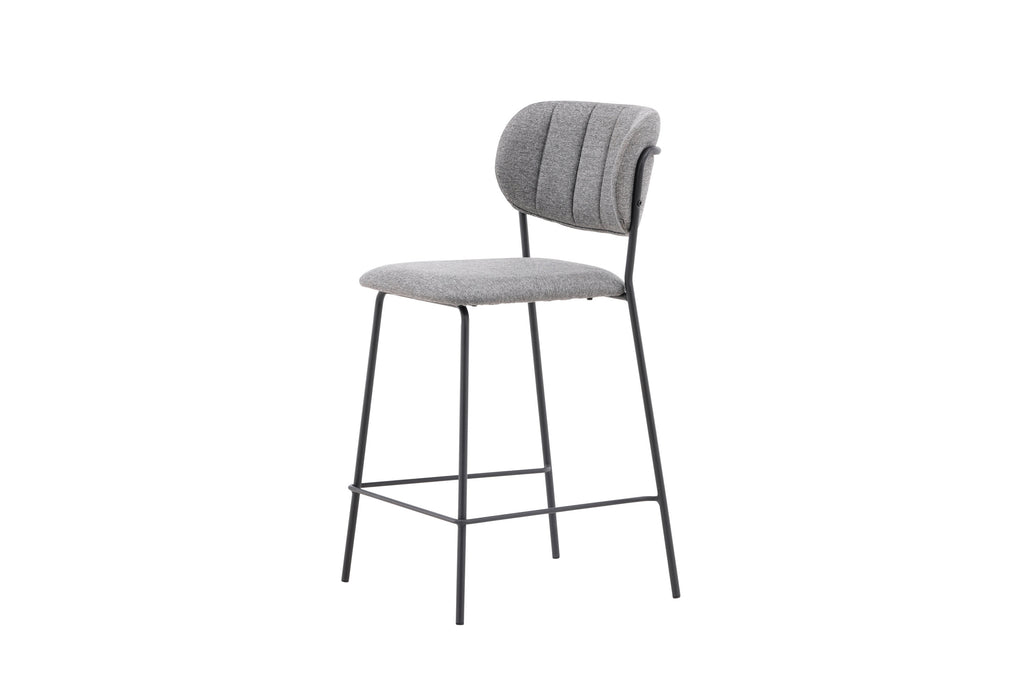 Bell barstol 2-pack svart med grått tyg