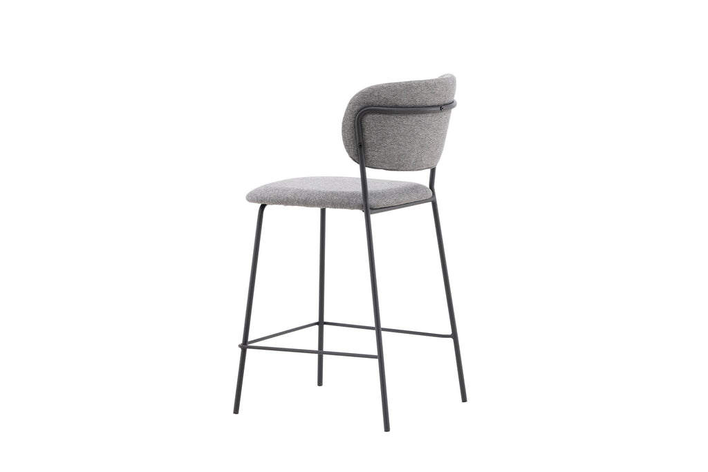 Bell barstol 2-pack svart med grått tyg