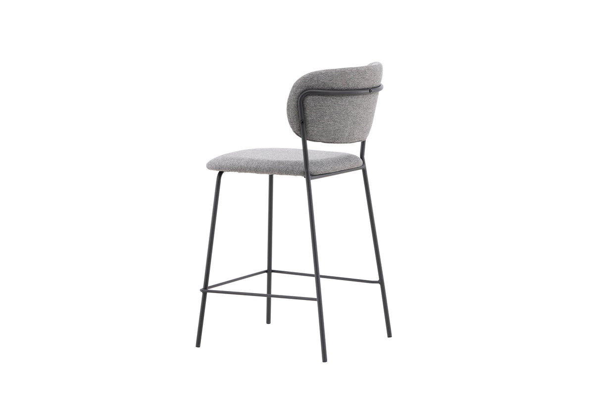Bell barstol 2-pack svart med grått tyg