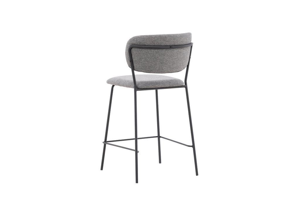 Bell barstol 2-pack svart med grått tyg
