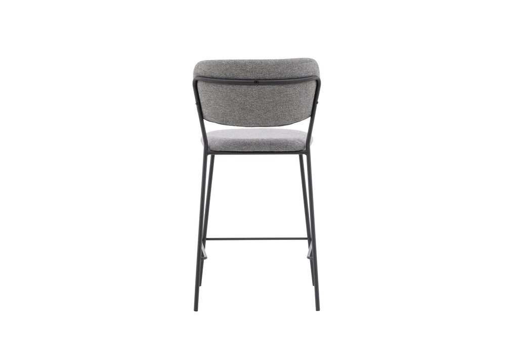 Bell barstol 2-pack svart med grått tyg