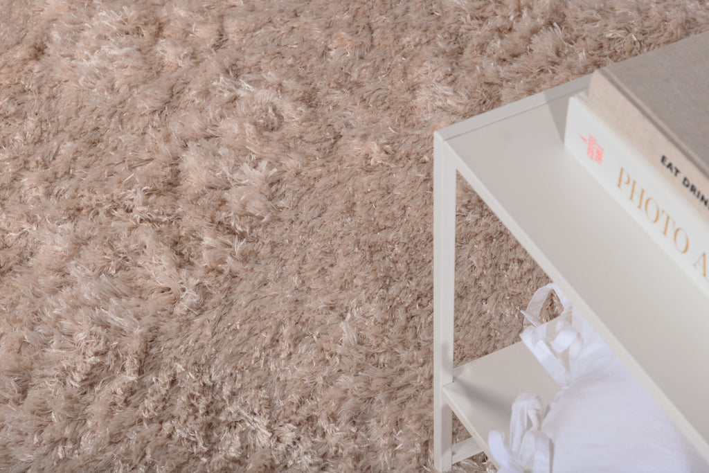 Natta matta 160x230 cm beige polyester och bomull