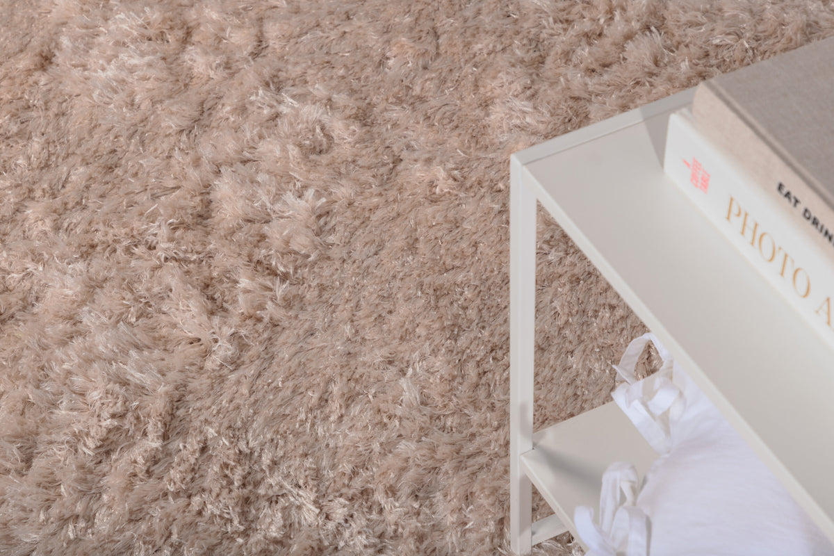 Natta matta 160x230 cm beige polyester och bomull
