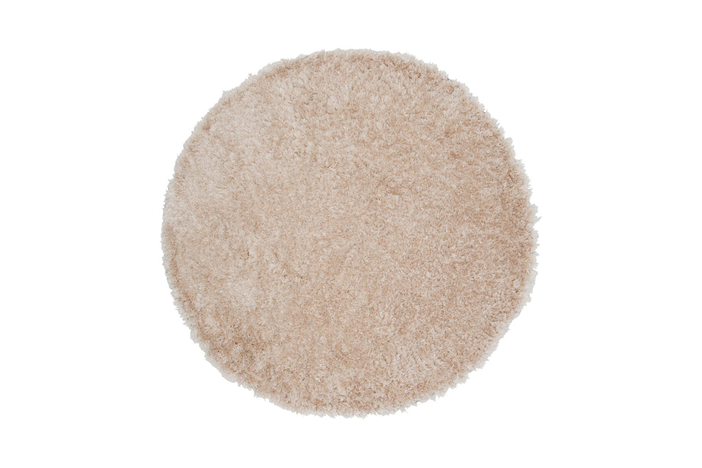 Natta matta Ø200 cm beige polyester/bomull