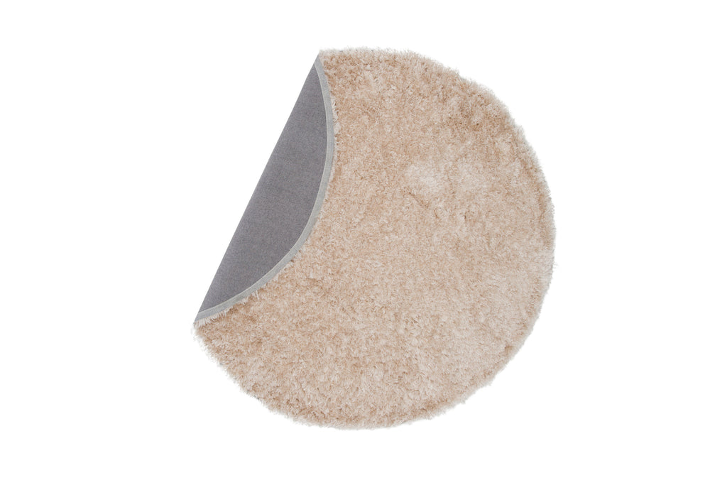 Natta matta Ø200 cm beige polyester/bomull