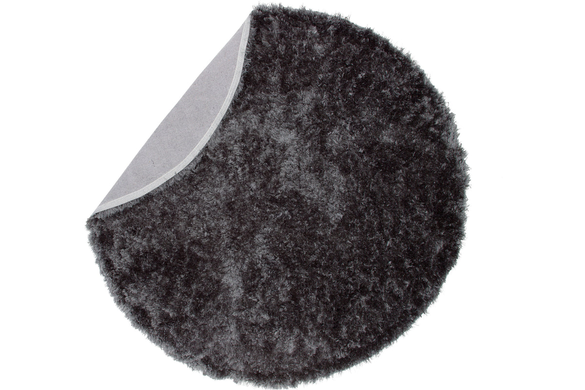 Natta matta Ø200 cm mörkgrå polyester/bomull