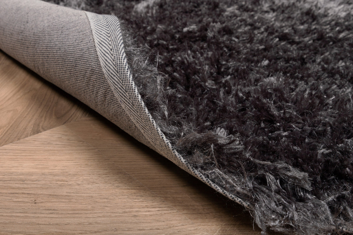 Natta matta Ø200 cm mörkgrå polyester/bomull