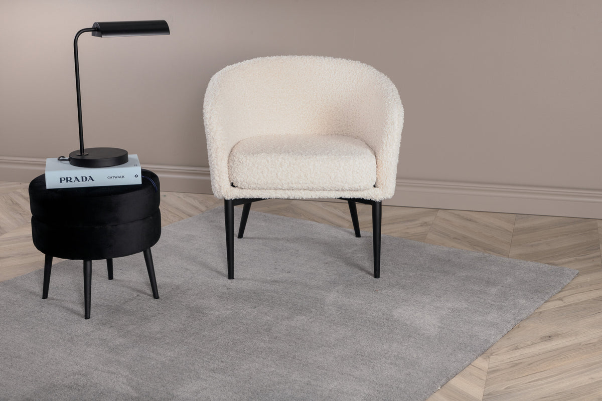 Ulla matta i ull och polyester 250x350 cm ljusgrå
