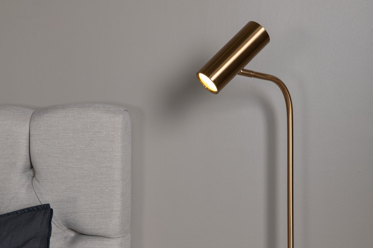 Vega bordslampa Ø40 cm höjd 152 cm vit marmor med mässingsfärgad metall