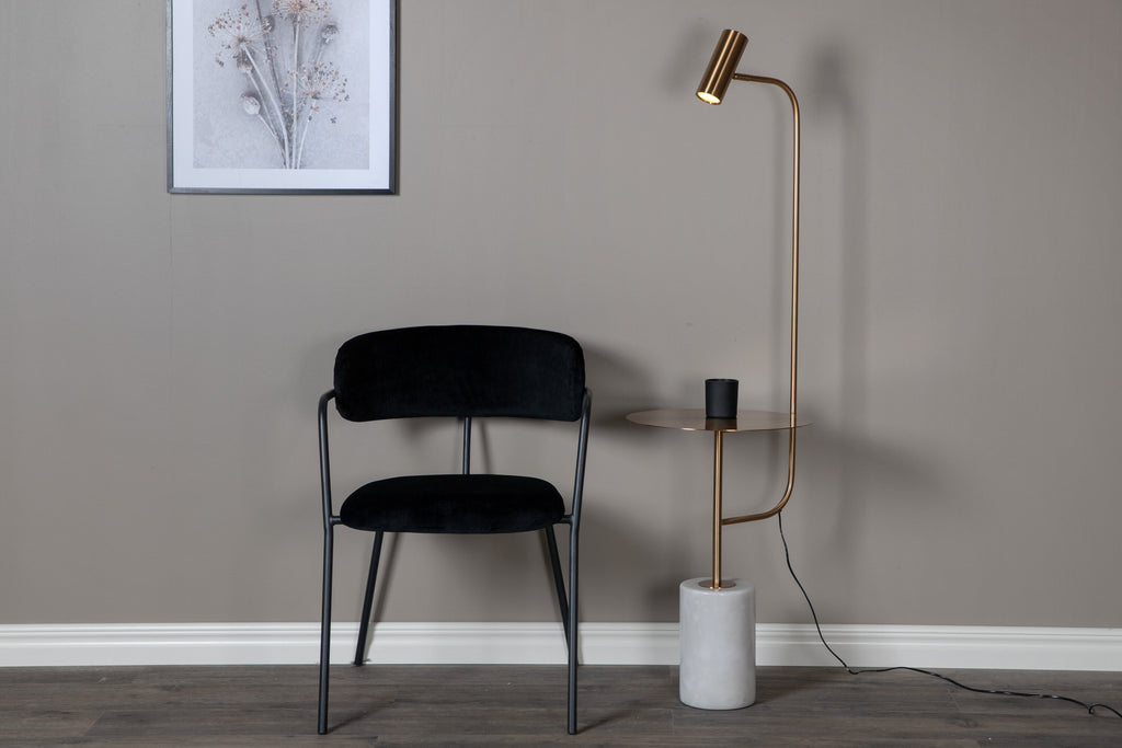 Vega bordslampa Ø40 cm höjd 152 cm vit marmor med mässingsfärgad metall
