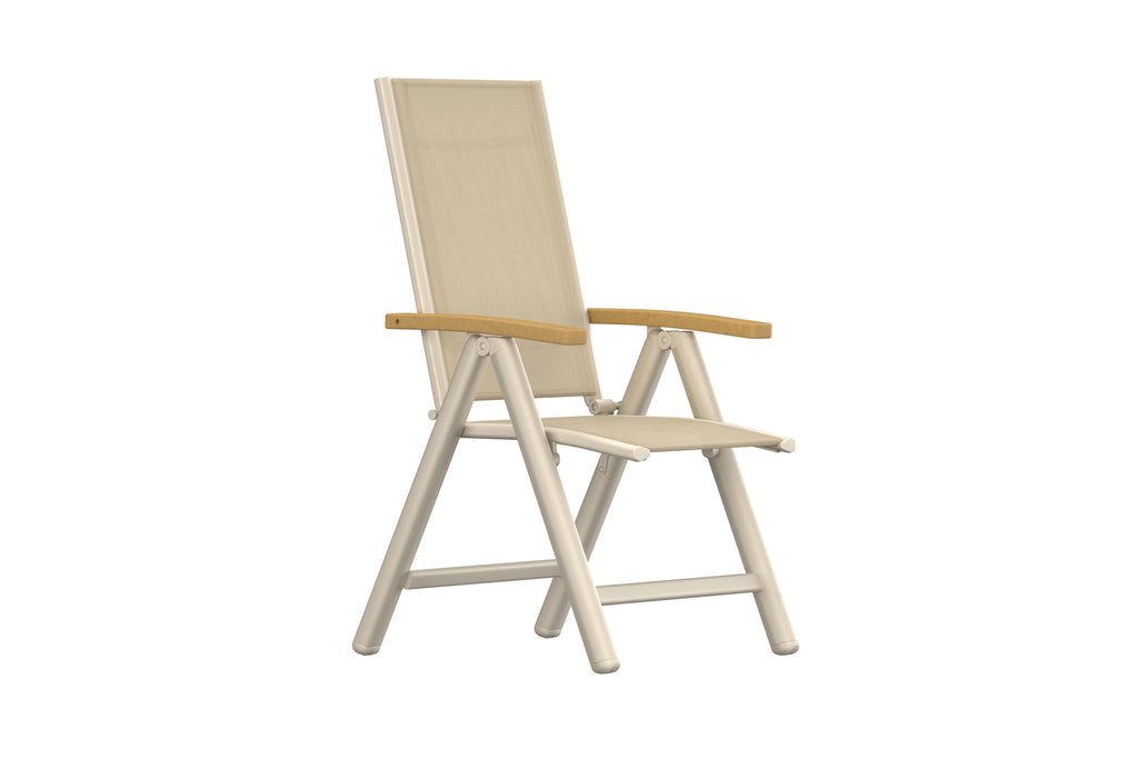 Panama Light positionsstol med 5 lägen 2-pack beige/teak