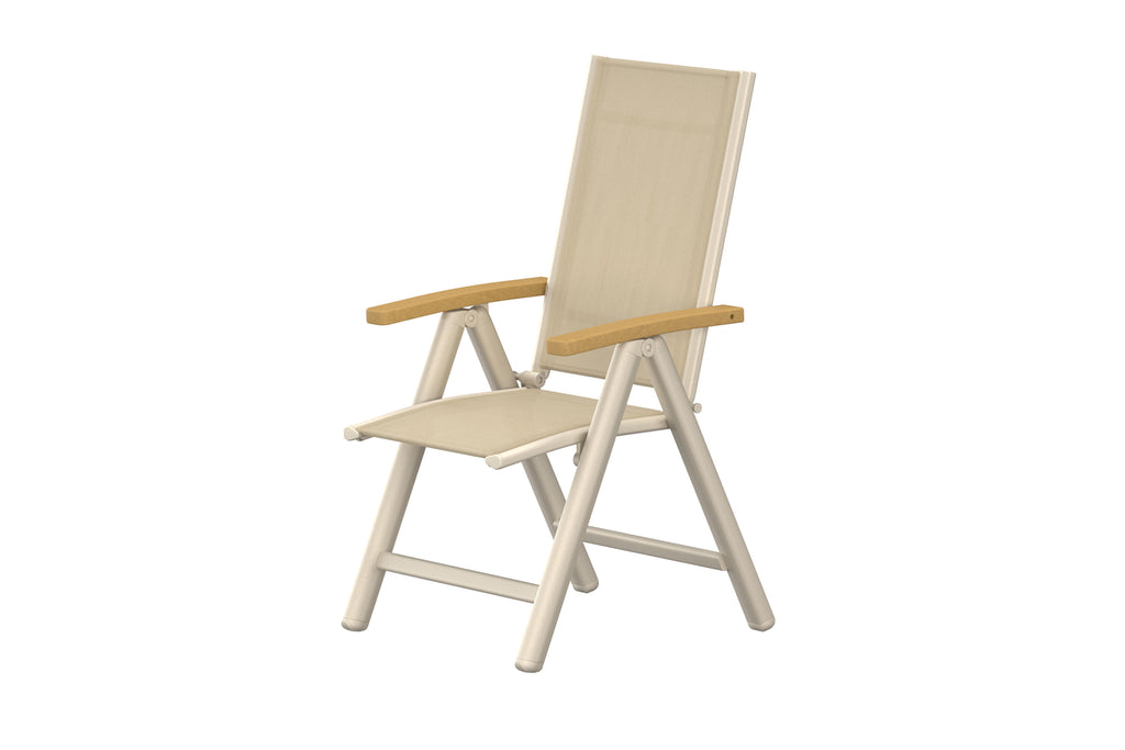 Panama Light positionsstol med 5 lägen 2-pack beige/teak