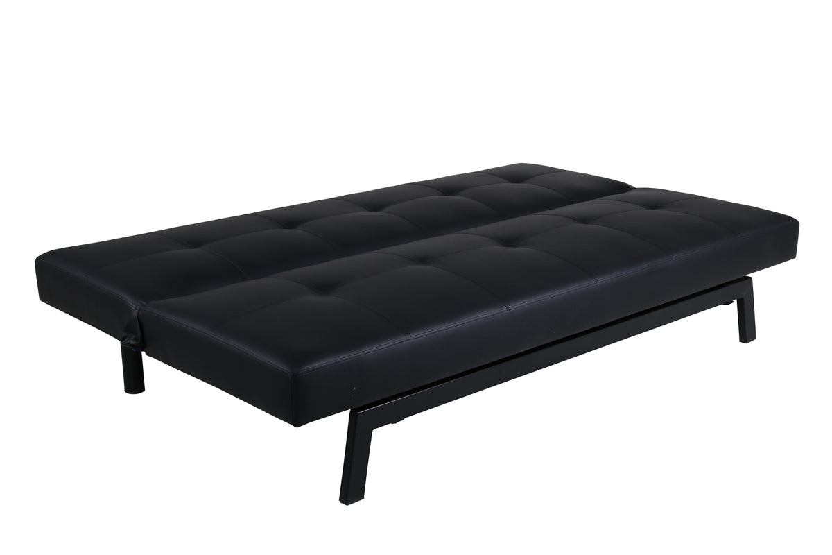 Bodil bäddsoffa svart konstläder