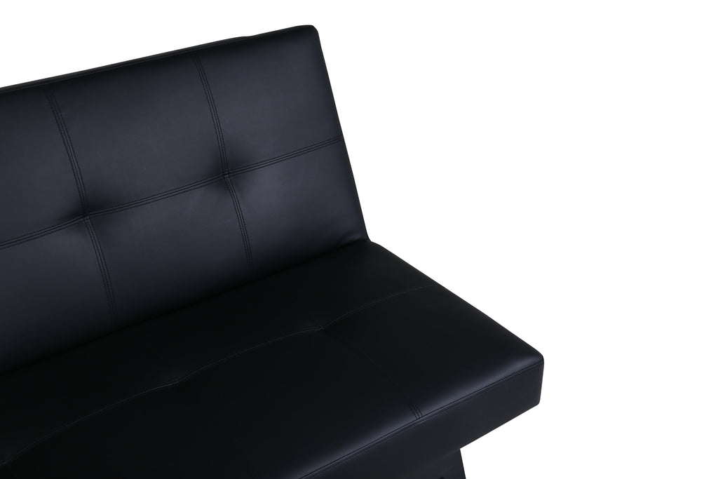 Bodil bäddsoffa svart konstläder