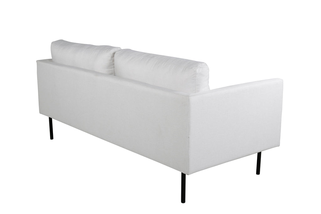 Zoom 2-sitssoffa ljusbeige tyg och svart stål