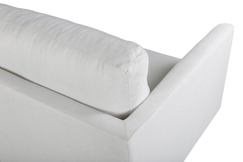 Zoom 2-sitssoffa ljusbeige tyg och svart stål