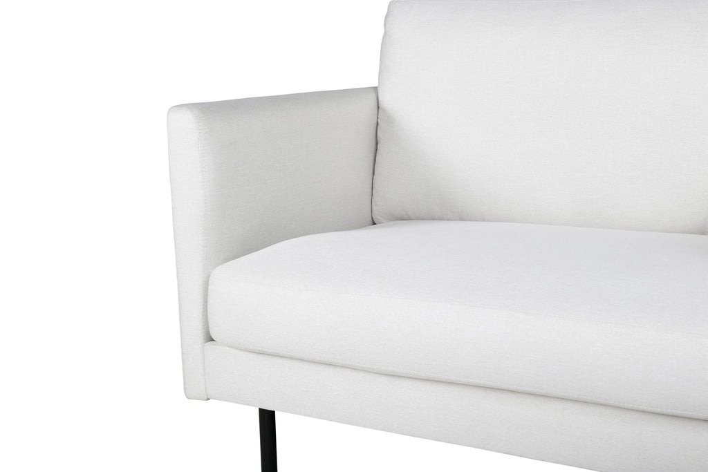 Zoom fåtölj svart med ljusbeige tyg