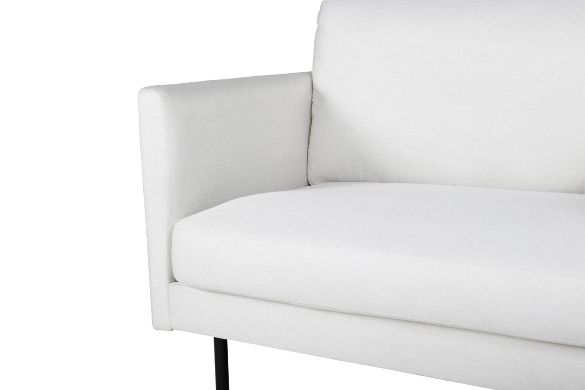 Zoom fåtölj svart med ljusbeige tyg