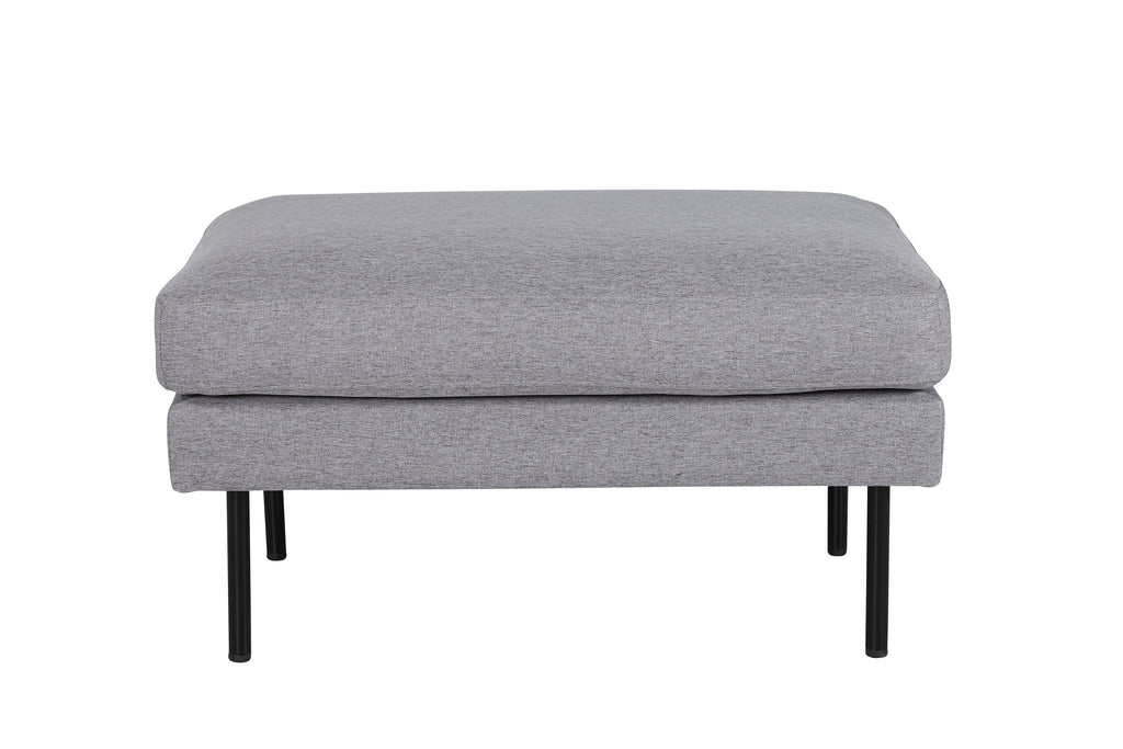 Zoom fotpall svart/stålgrått tyg