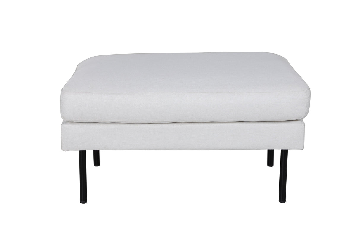 Zoom fotpall svart/ljusbeige tyg