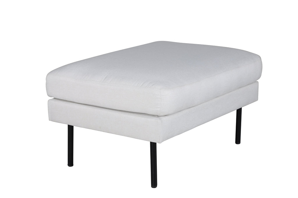 Zoom fotpall svart/ljusbeige tyg