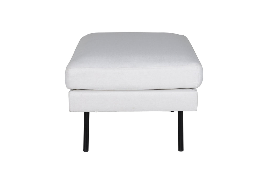 Zoom fotpall svart/ljusbeige tyg