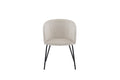 Berit matstol beige sammet med svart underrede