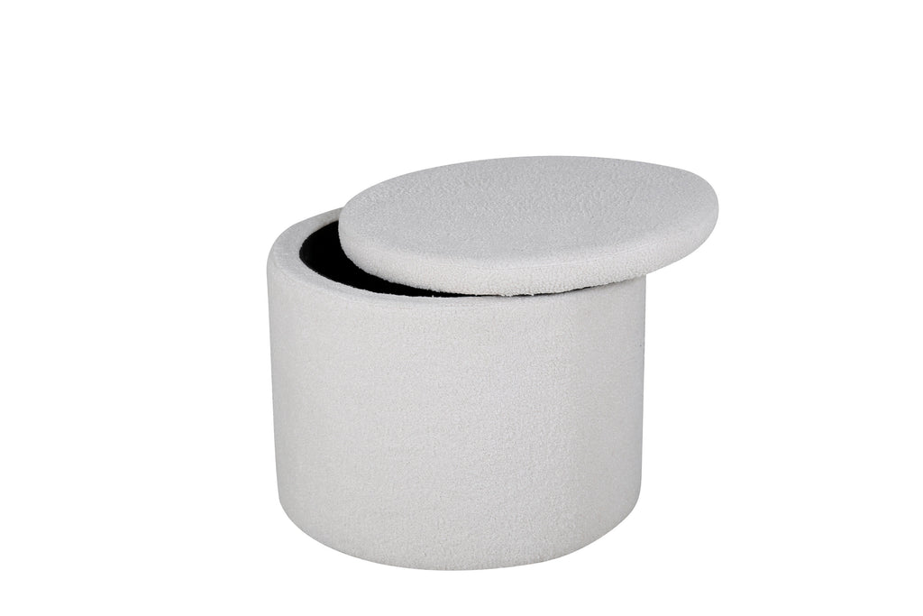 Dunken sittpuff benvit teddy
