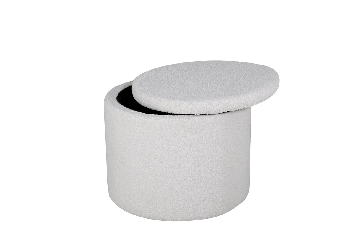 Dunken sittpuff benvit teddy