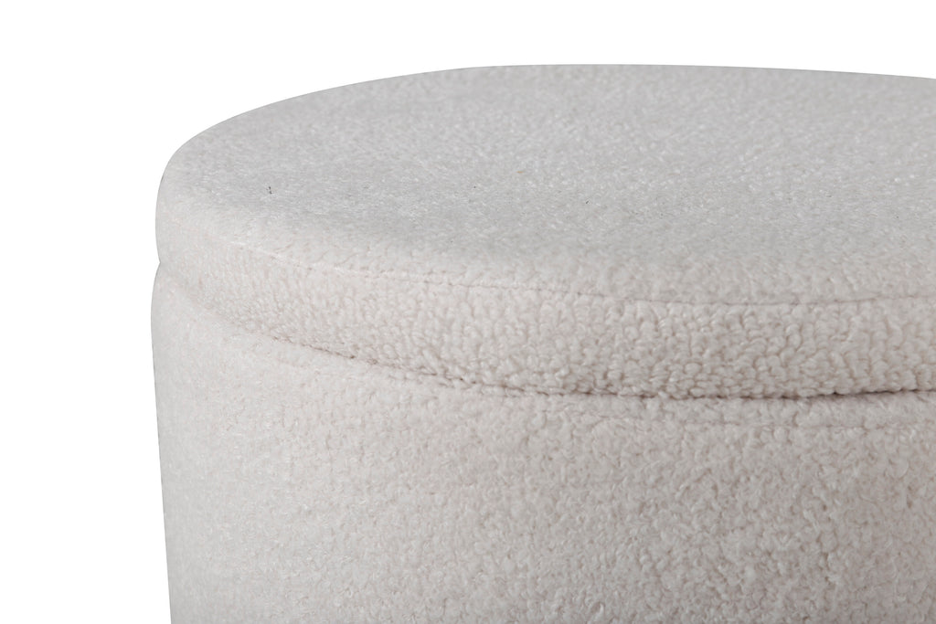 Dunken sittpuff benvit teddy